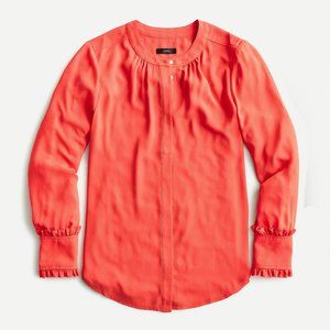 NWT J CREW DRAPEY BAND COLLAR SHIRT